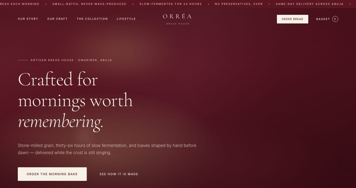 The Orrea website.